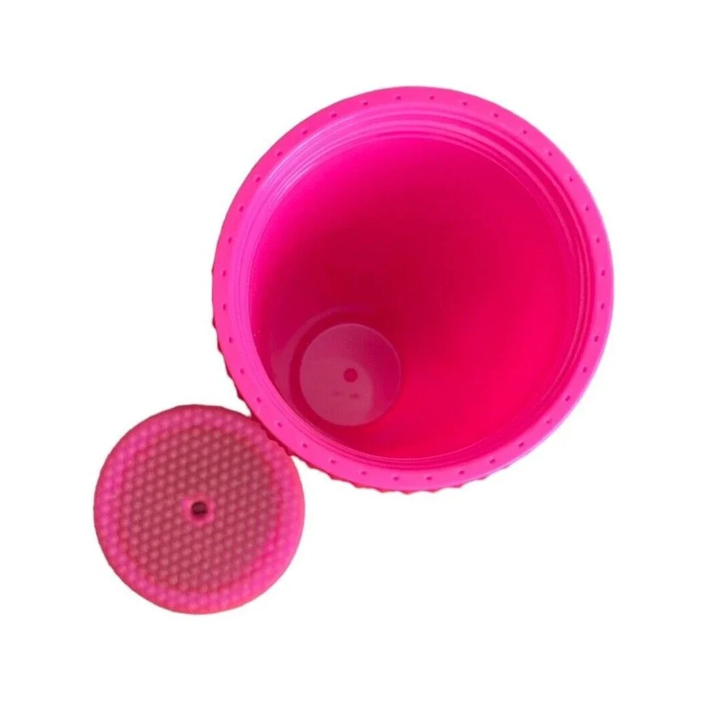 Starbucks Matte Ruby Barbie Hot Pink Studded Cold Cup 24oz Venti 2023 No Straw